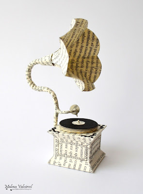 paper-art-miniature-gramophone