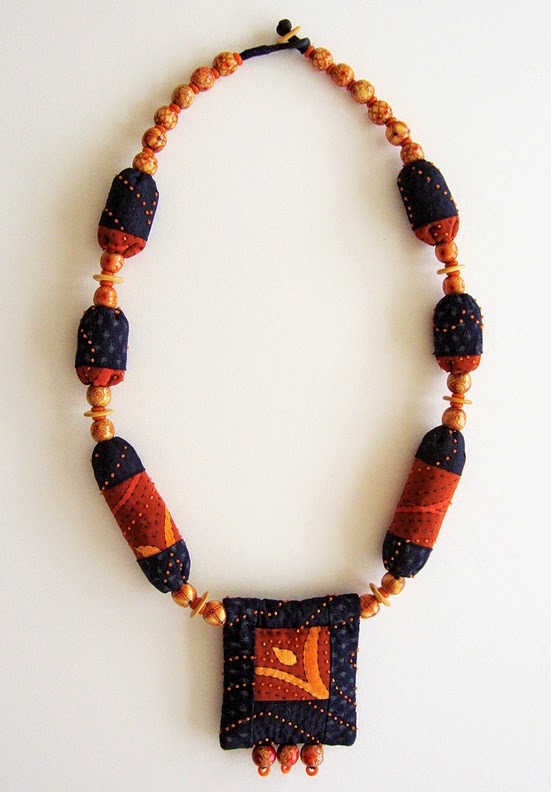 Robin Atkins bead quilt necklace