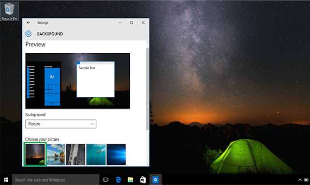 pengaturan backgrund Windows 10