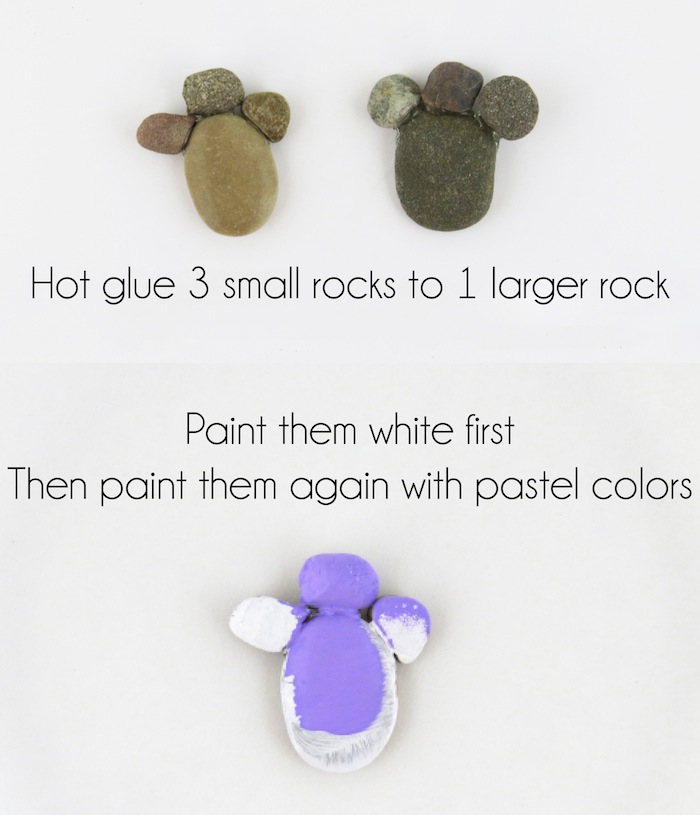 How to Make Sparkling Bunny Footprint Rocks