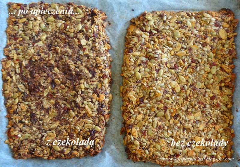 Karola's Kitchen Domowe batoniki wieloziarniste bez cukru {Batoniki