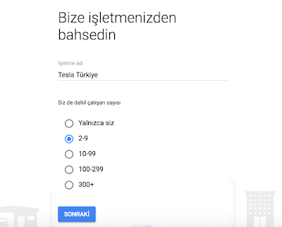 G Suite işletmeniz kaç kişiden oluşuyor