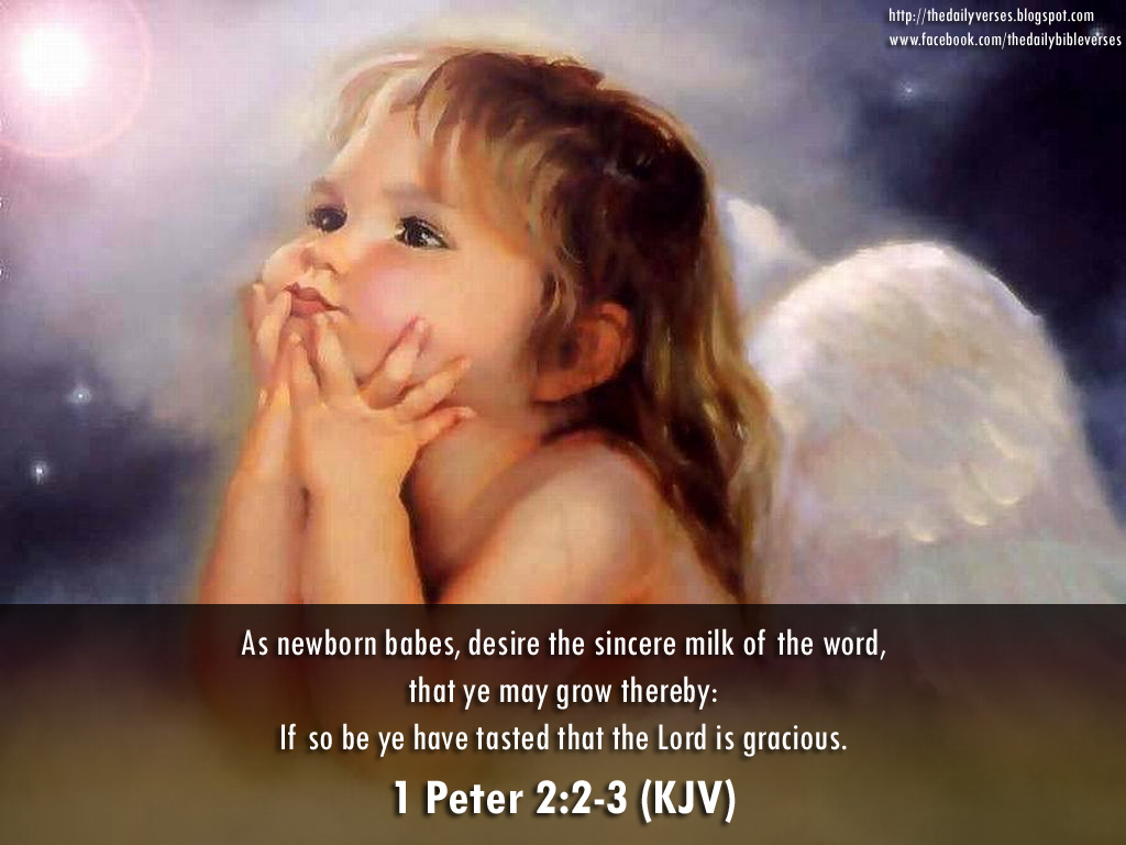Daily Bible Verses: 1 Peter 2:2-3
