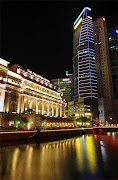 Maybank Tower & The Fullerton Hotel, Singapore. (singapore )