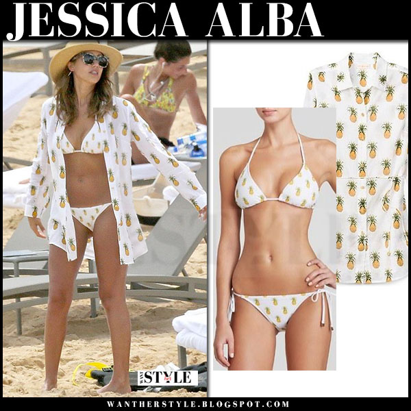 white pineapple bikini