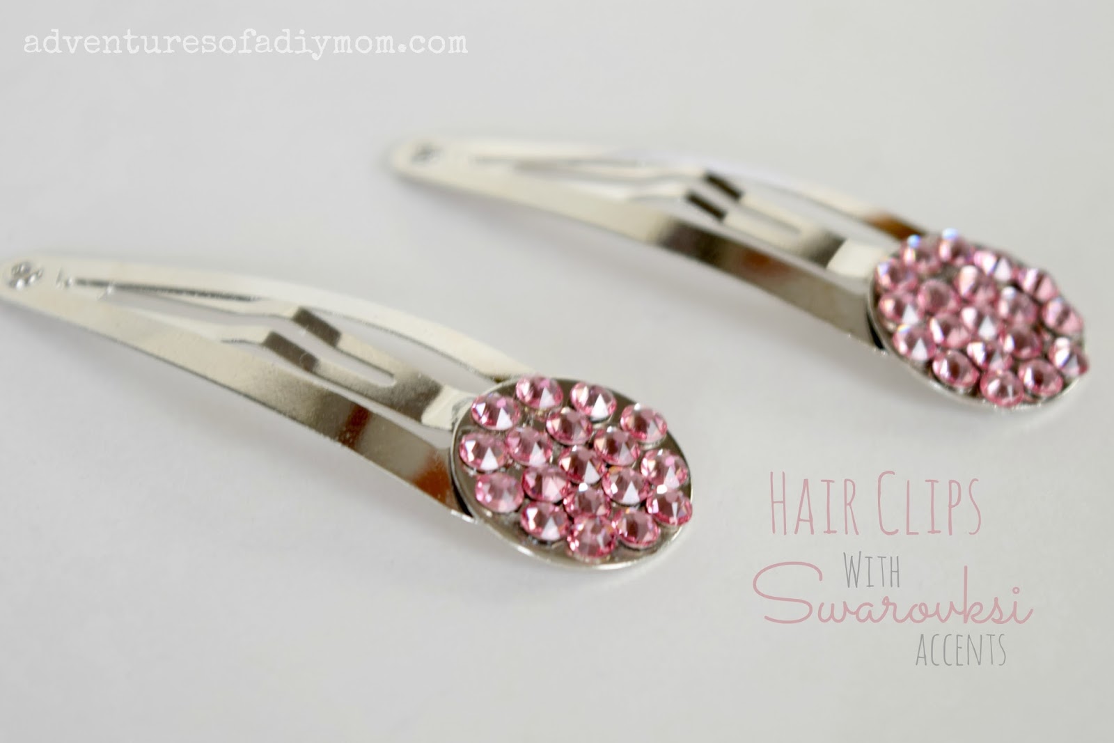 Super Easy Hair Clips with Swarovski Accents Adventures of a DIY Mom