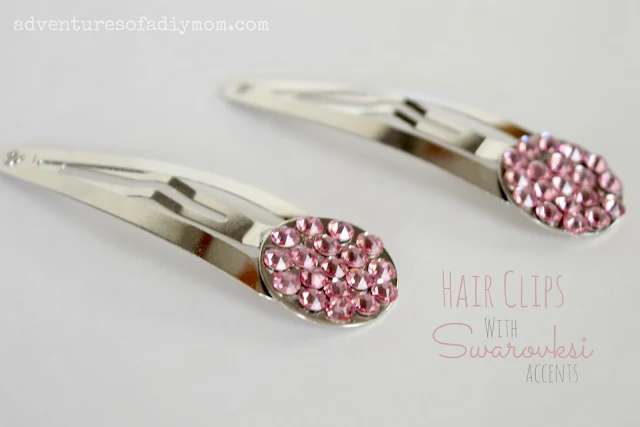 Super Easy Hair Clips with Swarovski Accents