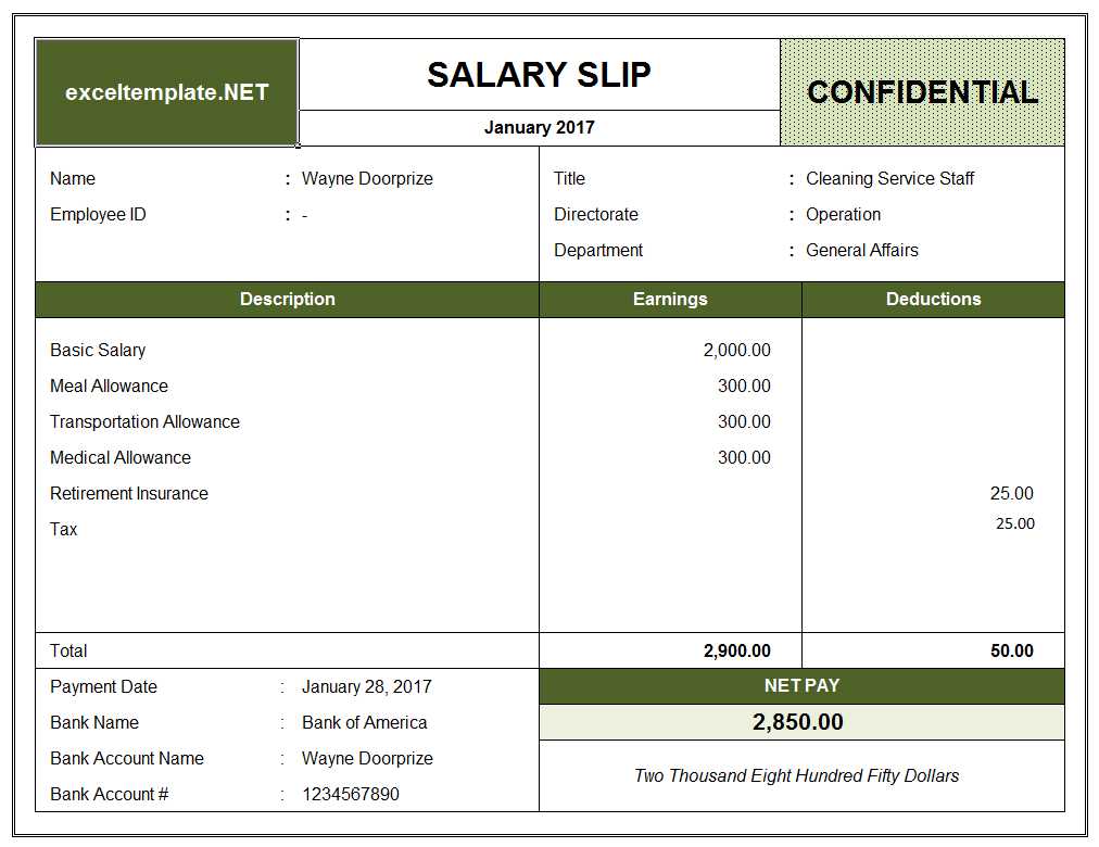 Monthly salary slip format in word - gamerplm