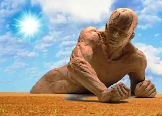 escultura homem de terra