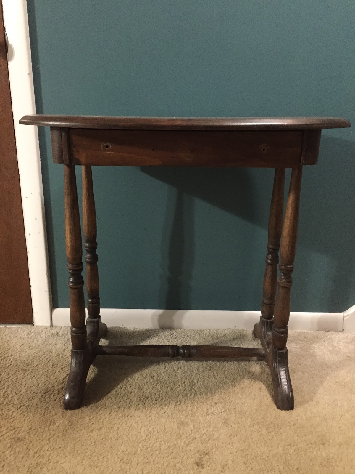 Drew Danielle Design Grey Chalk Paint Side Table