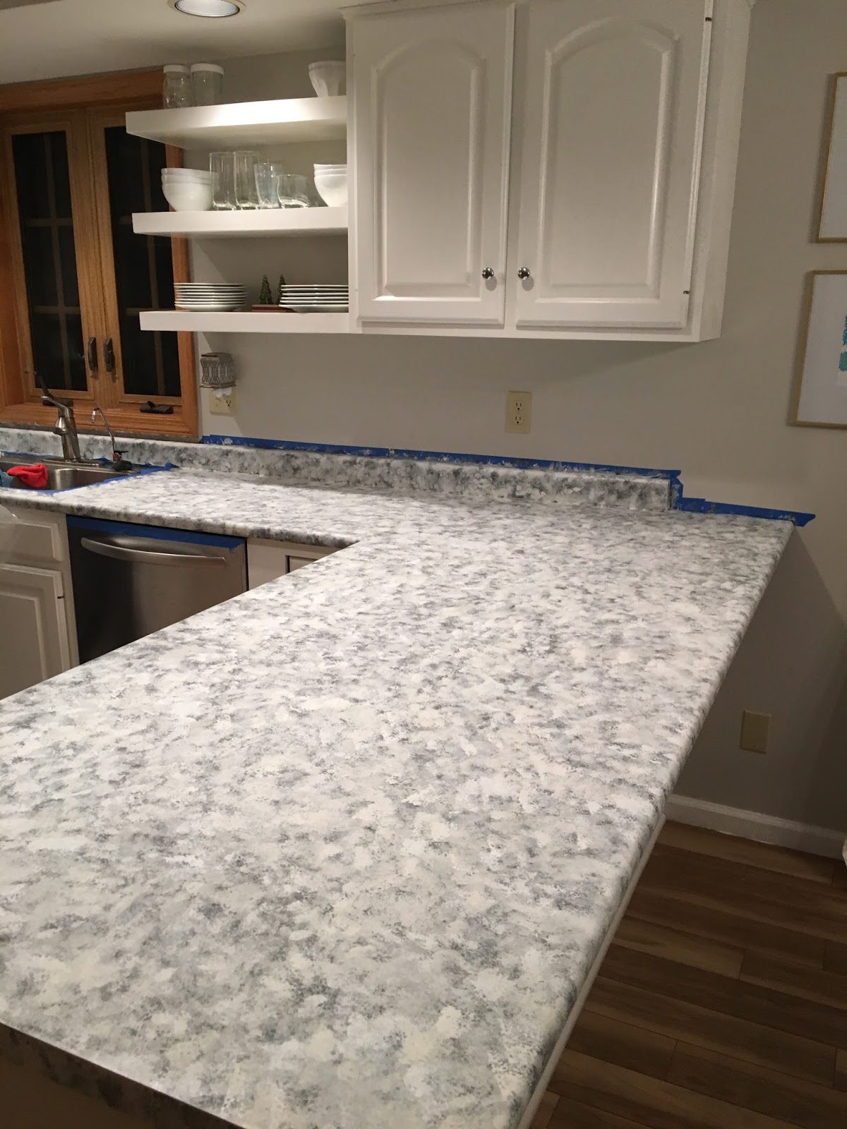 Harmonized Home DIY Painting Laminate Countertops