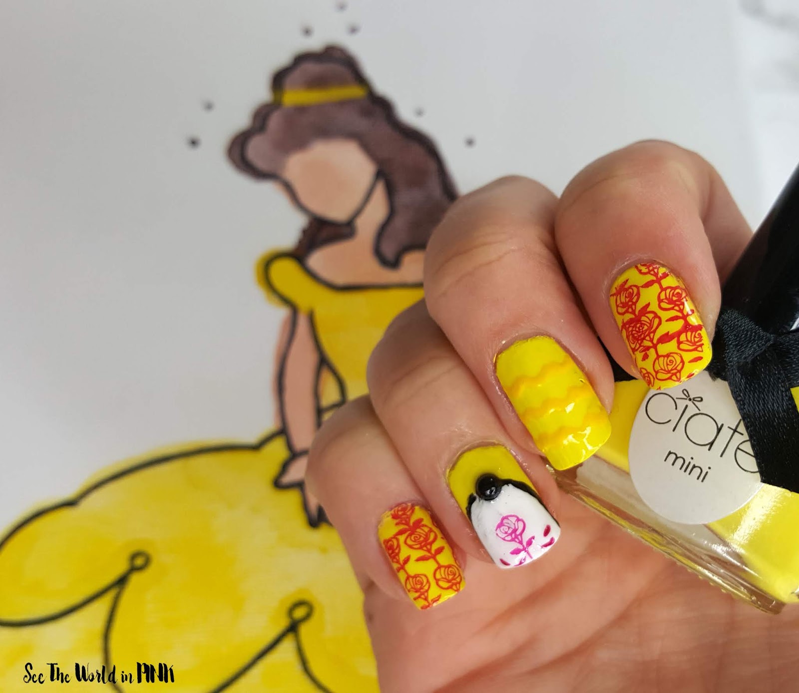 Manicure Monday "Inspired By" Beauty and the Beast ~ Stamping and Nail Art