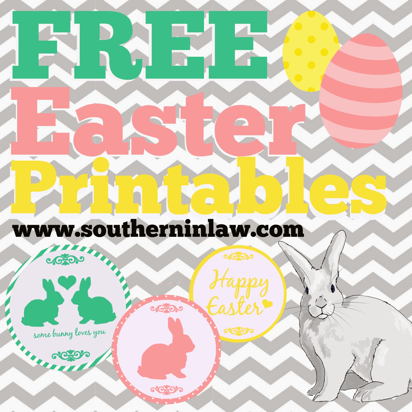 Free Easter Printables - Easter Mason Jar Lid Printables 