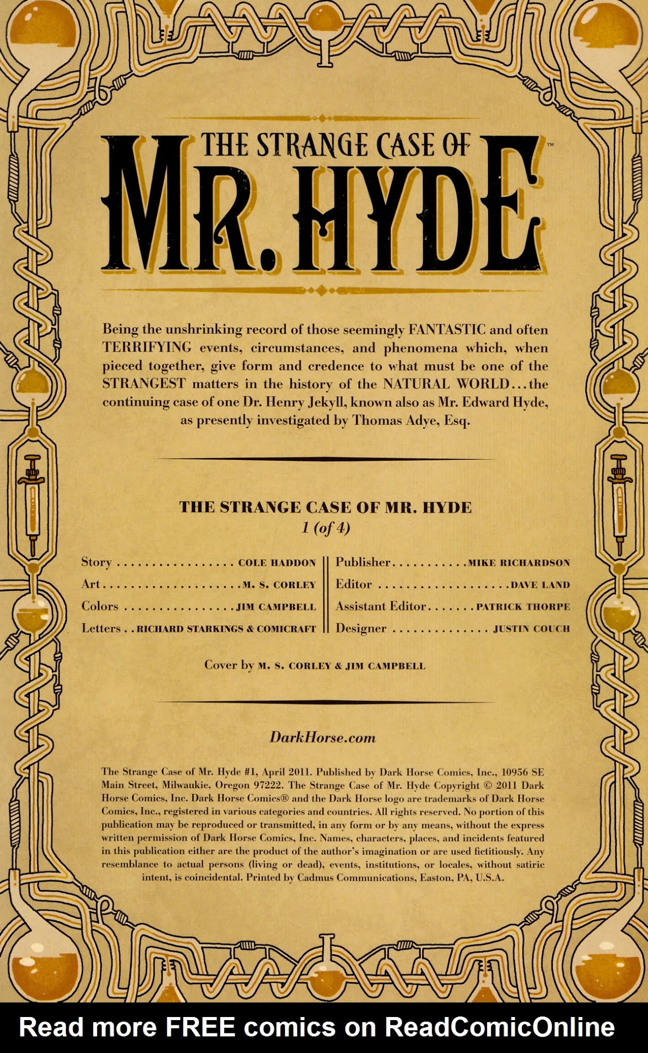 Read online The Strange Case of Mr. Hyde comic -  Issue #1 - 2