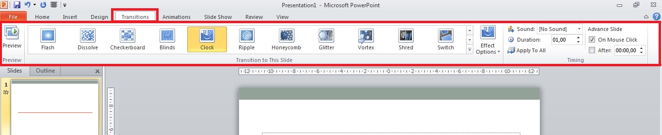 Mengenal Ribbon Transitions Pada Microsoft Office Powerpoint Teknologi Informasi
