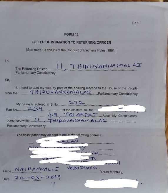 Postal vote model new...how to fill postal vote form...form 12