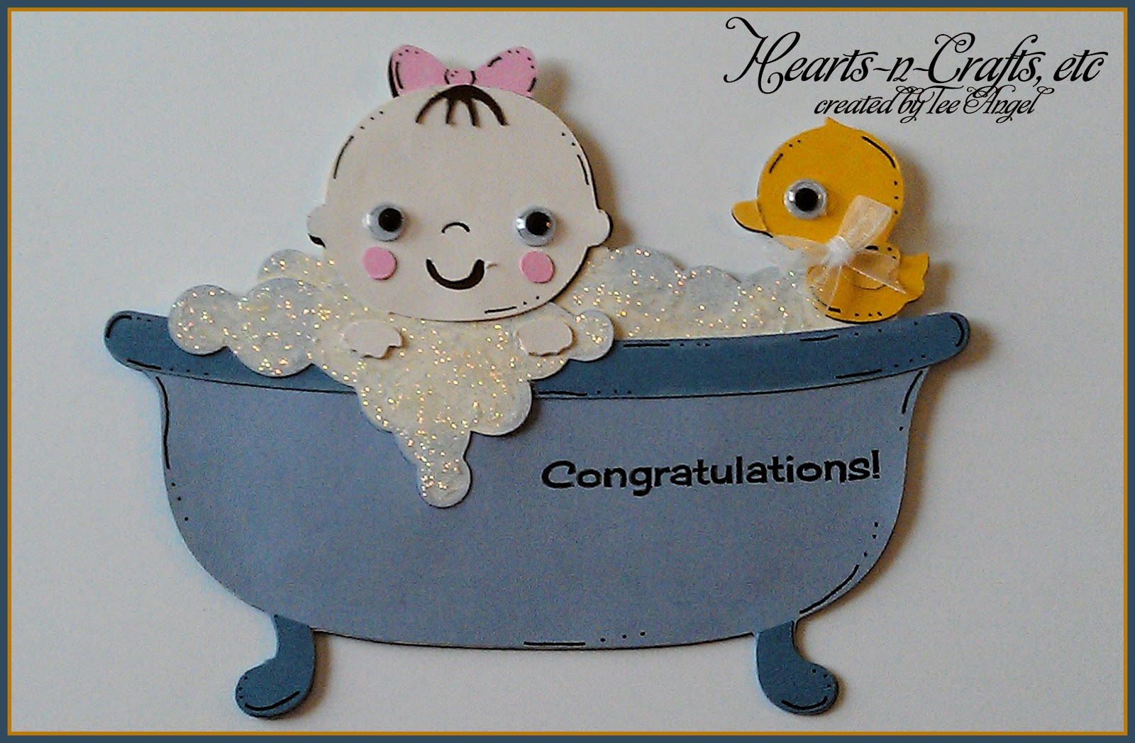 HeartsnCrafts, etc Cricut Tips with Tee Baby Shower Gift Card Holder