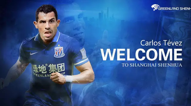 Fantastis, Shanghai Shenhua Bernai Bayar Carlos Tevez per Minggunya Rp 10 Miliar, Atau Dalam Satu Menit, Tevez Menerima 61 Pound Atau Sekitar Rp 1 jut