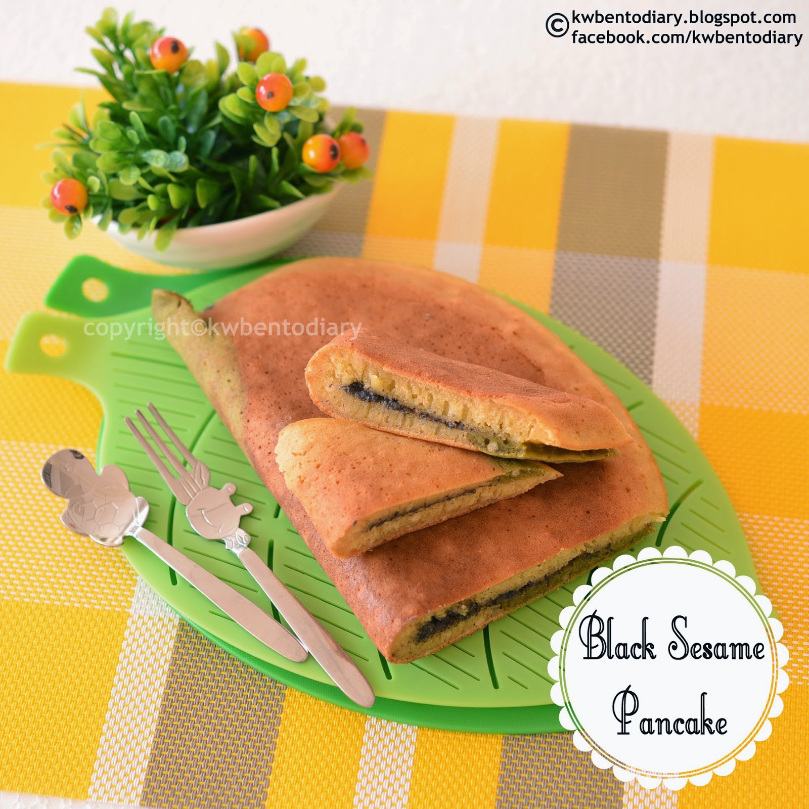 Karenwee's Bento Diary Tea break Black Sesame Pancake芝麻麥煎
