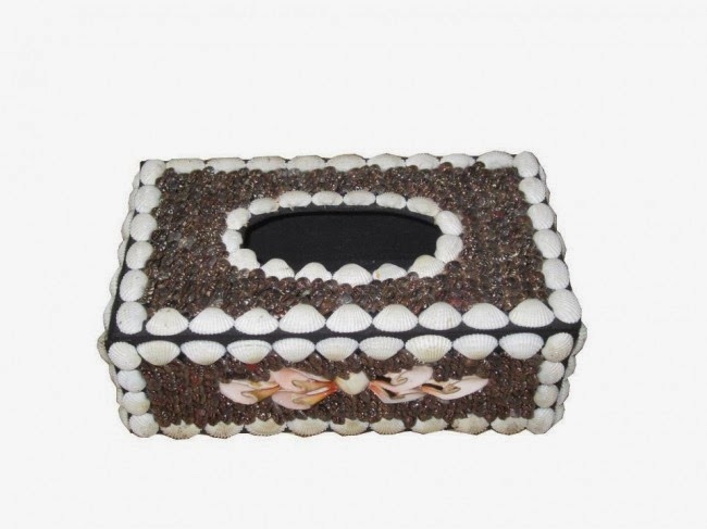 Gambar Kotak Tisu Dari Kulit Kerang