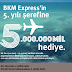 BKM Express'in 5. yılı şerefine 5.000.000 mil hediye