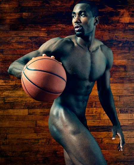 Naked basketball players.