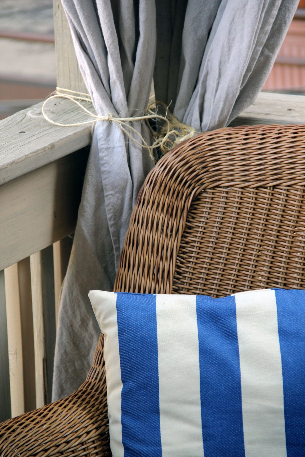 Mr. and Mrs. Pear Outdoor Curtains Using Drop Cloths