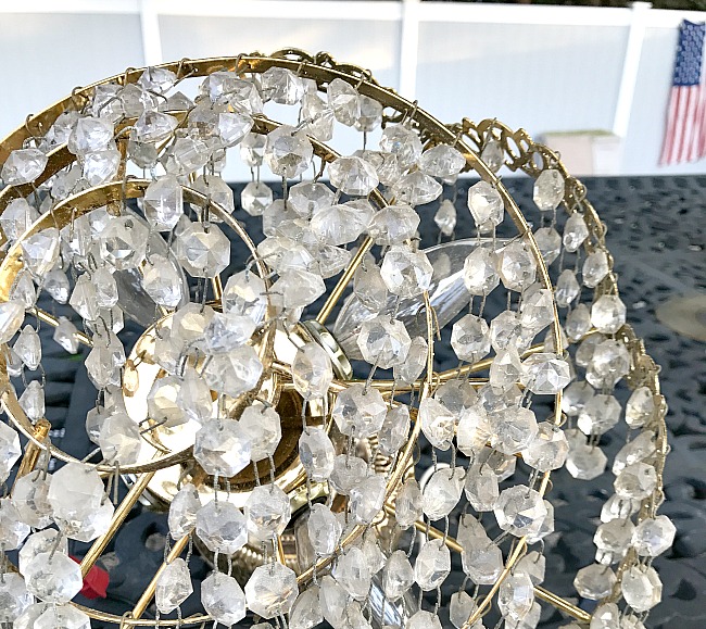Earring Display Made From an Old Lamp