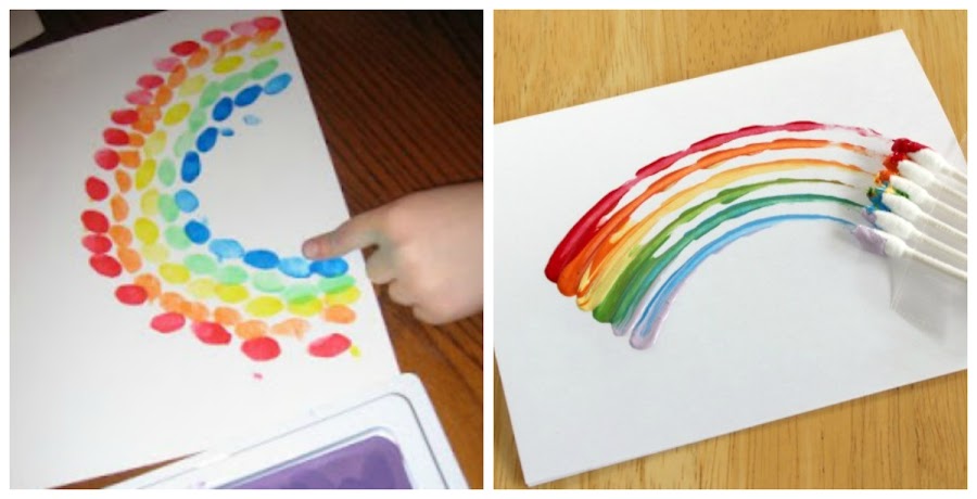 3 Ideas originales con pintura de dedos para entretener a los niños.