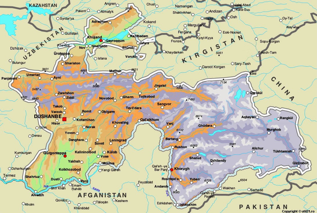 Где находится таджикский. Политическая карта Таджикистана. Таджикистан карта географическая. Карта Республики Таджикистан. Карта Таджикистан 2021.
