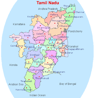 Tamilnadu TN District Map