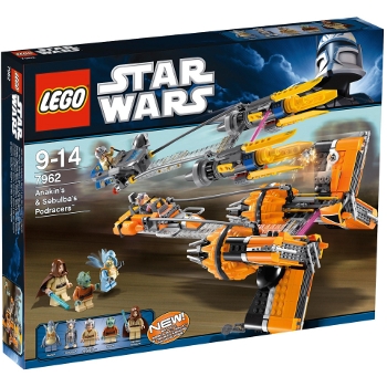 Image du set Lego Star Wars 7962  Anakin's & Sebulba's Podracers