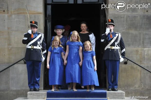 Dutch King Willem-Alexander and his wife Queen Maxima arrive to attend a religious ceremony at the Nieuwe Kerk church in Amsterdam