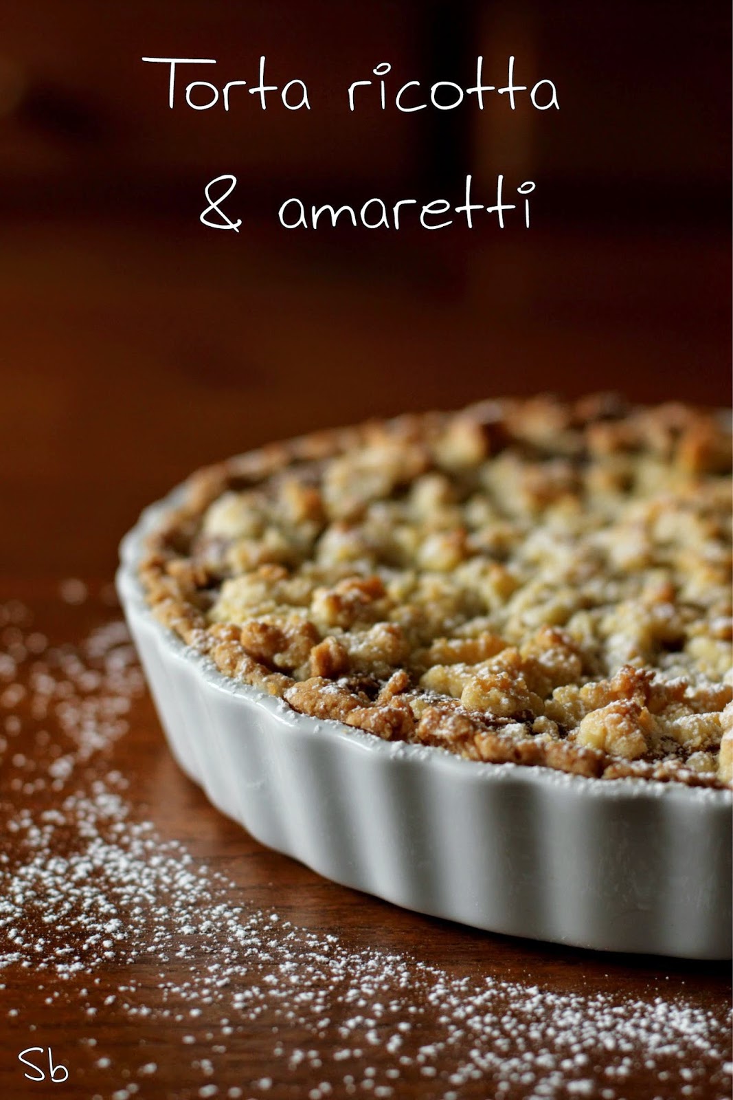 torta alla ricotta e amaretti