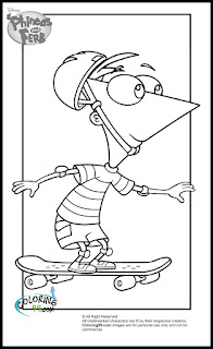 phineas flynn coloring pages