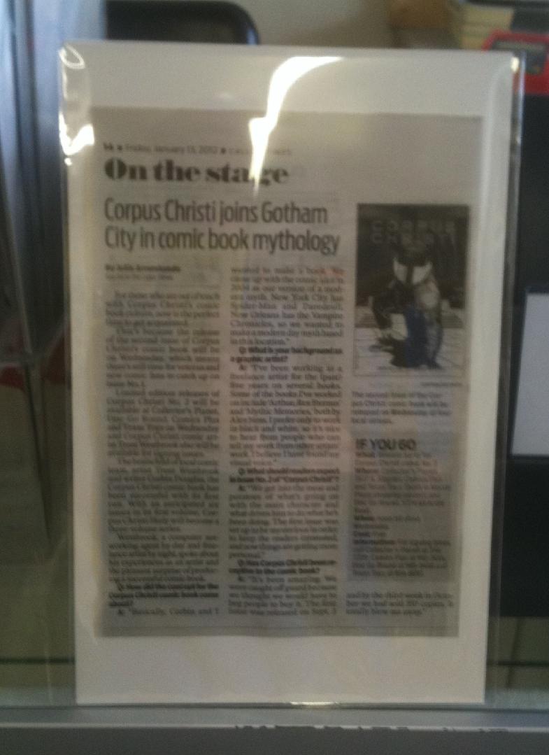 2023 Comics: 2023's first comic title makes the Caller Times newspaper!