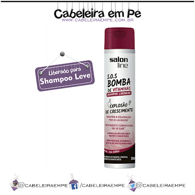Shampoo SOS Bomba Salon Line lançamento liberados para Low Poo