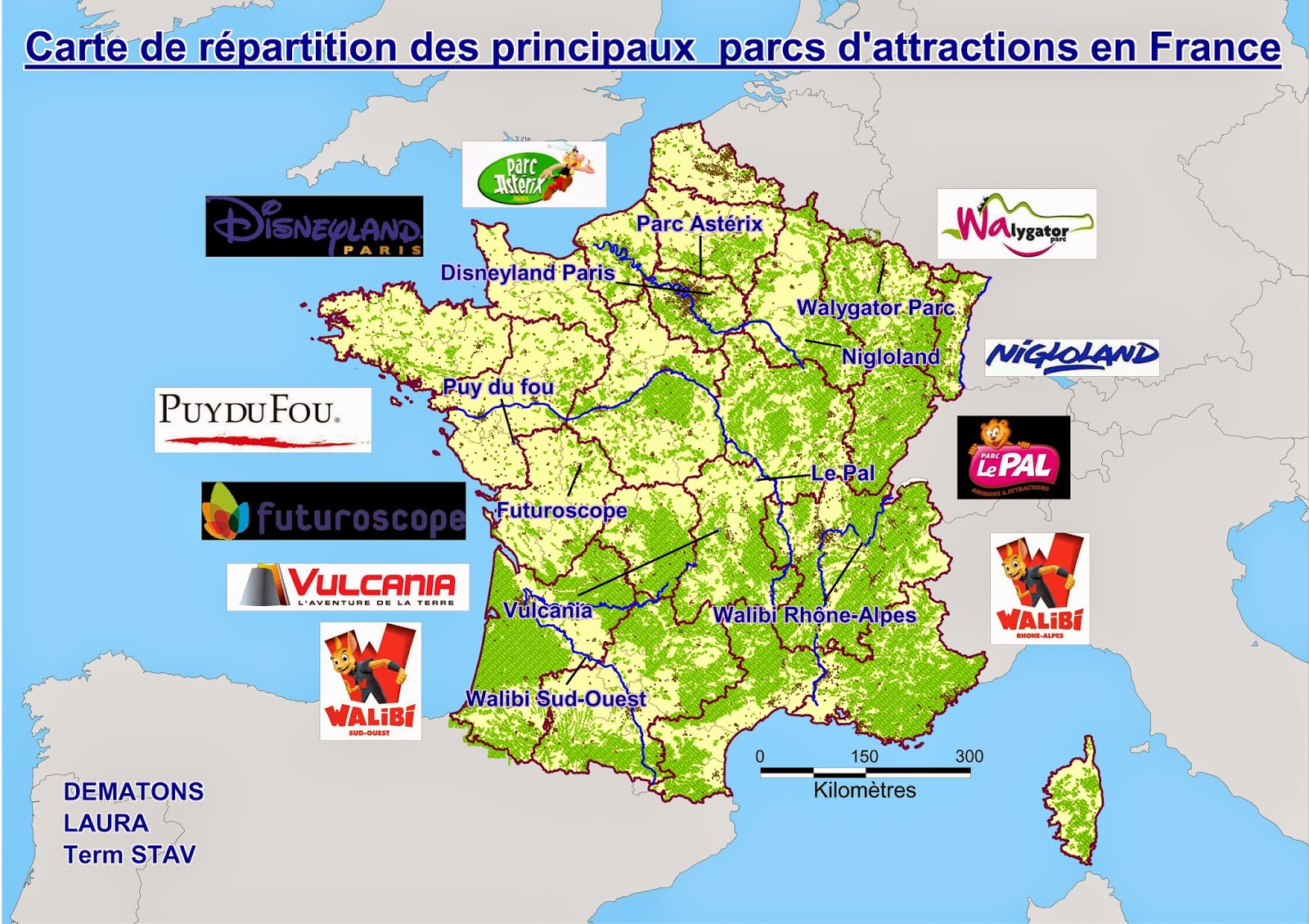 Theme Parks In France Map