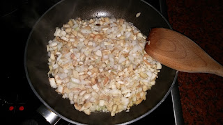 Picadillo de champiñones y cebolla