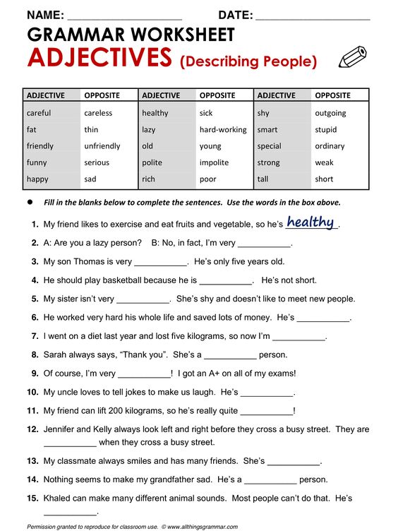 Free English Grammar Worksheets For Class 8