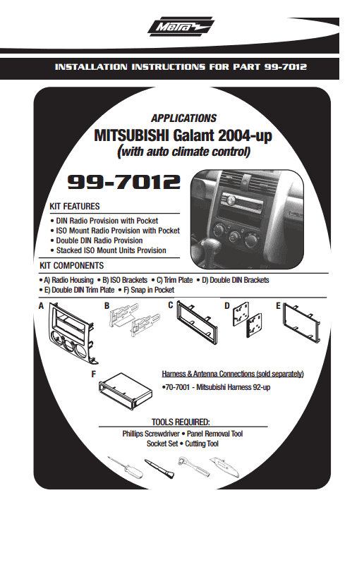 Wiring Diagrams and Free Manual Ebooks: Metra 99-7012 Radio Wiring