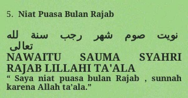 Informasi Tentang Bulan Rajab Doa Niat Hukum Dan Keutamaanya