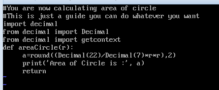 Calculate Circle Area the Logic You Need to write in Python