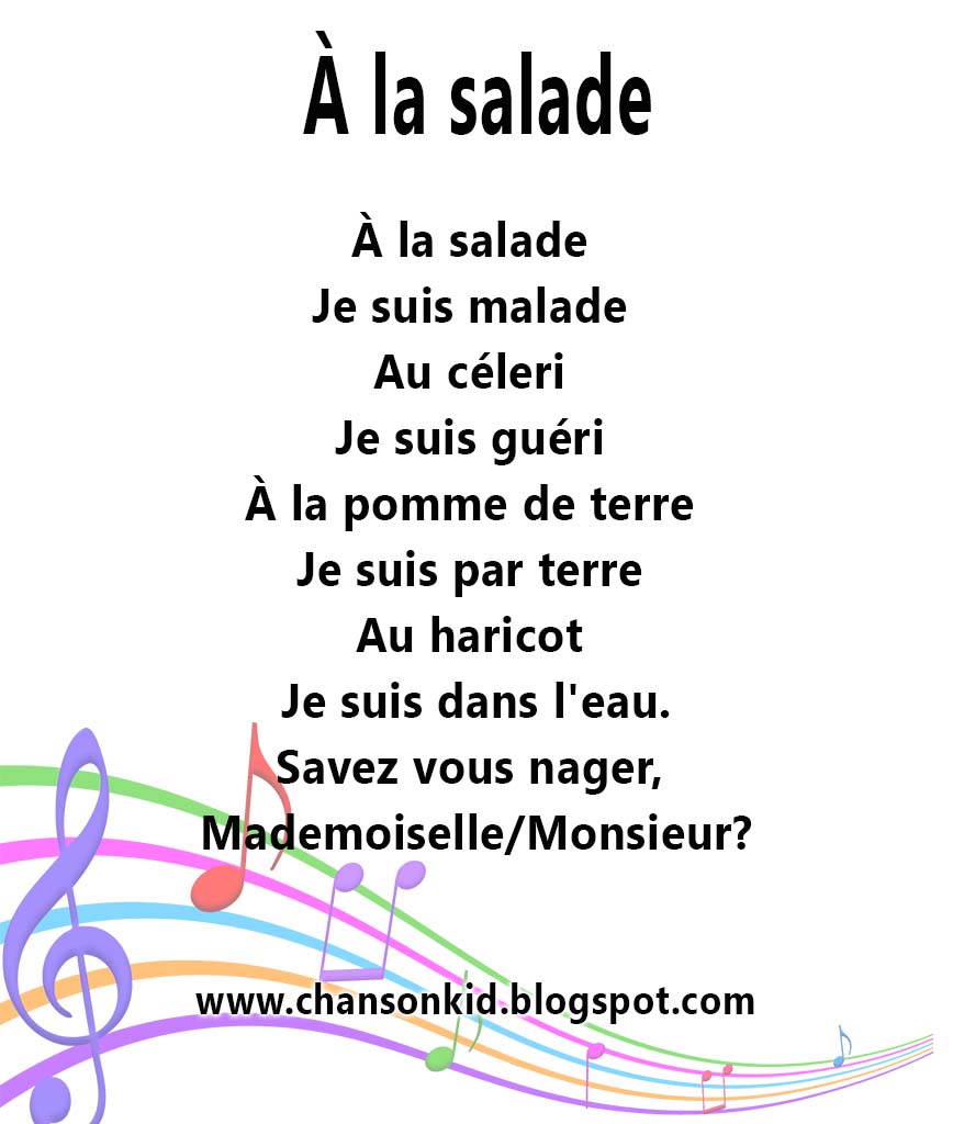 À la salade Chanson pour enfants À la salade Chanson pour enfants