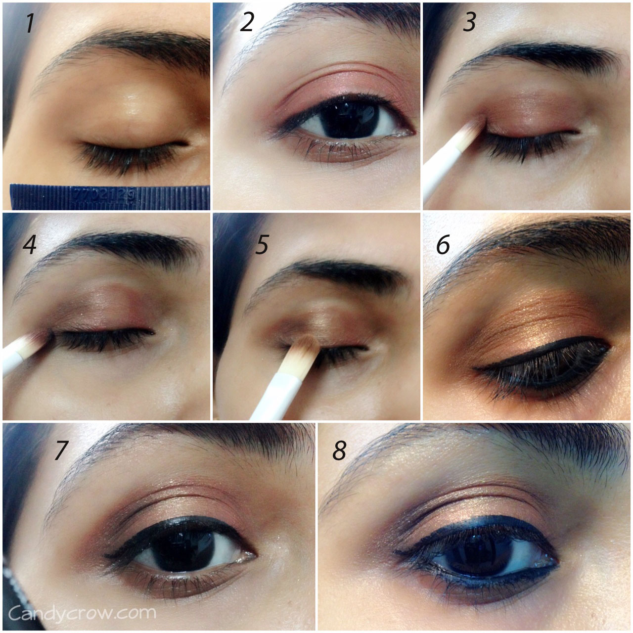 step by step Bronze Eye Makeup Turorial