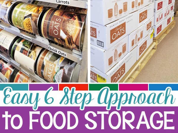 An Easy 6 Step Approach to Food Storage + free printable!