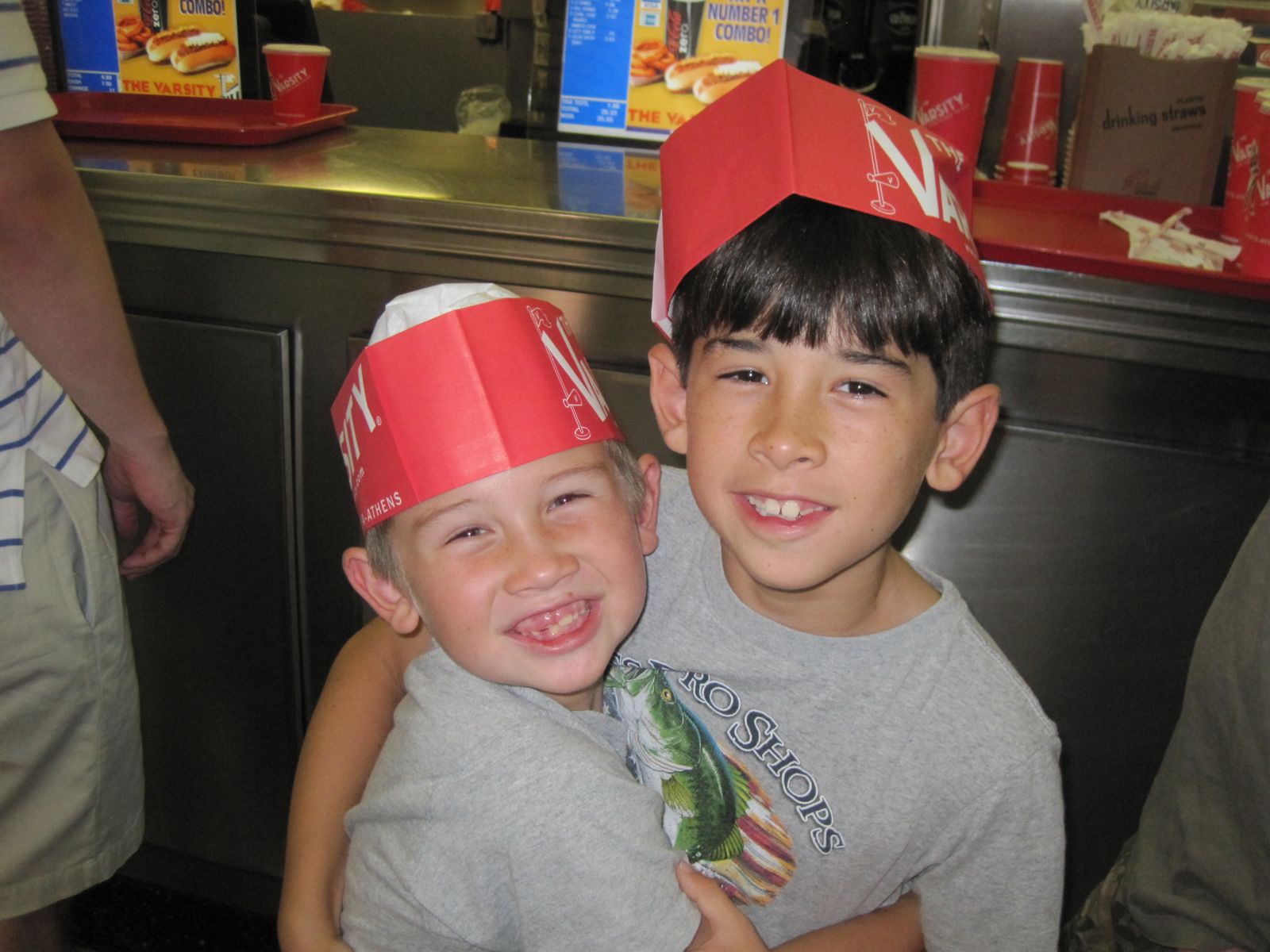 The paper hats are available to anyone. The kids enjoyed wearing them ...