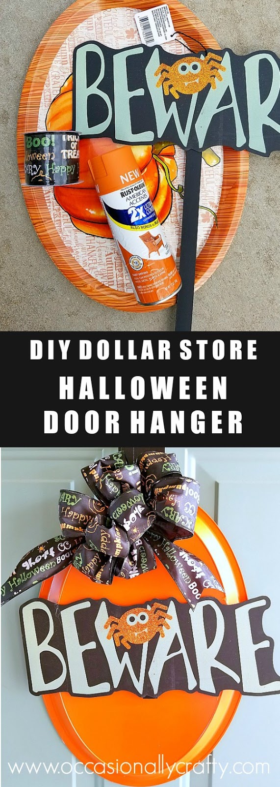 Dollar Store Halloween Crafts Halloween Door Hanger Occasionally