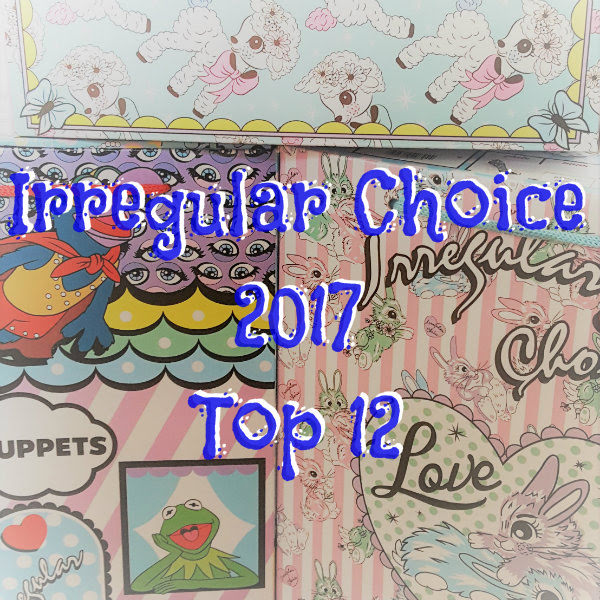 selection of Irregular Choice picture shoes boxes from 2017 seasons with heading overlay