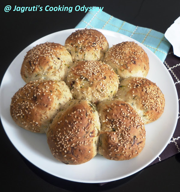 Courgette and Chili Crown bread Courgette (zucchini) & Chili Crown Bread! It is eggless and best recipe ever. Fluffy and delicious!